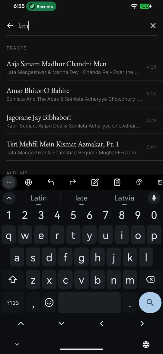 Instant search