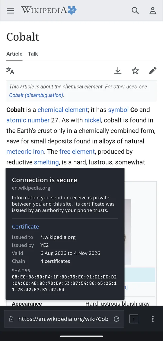 The lock and its certificate