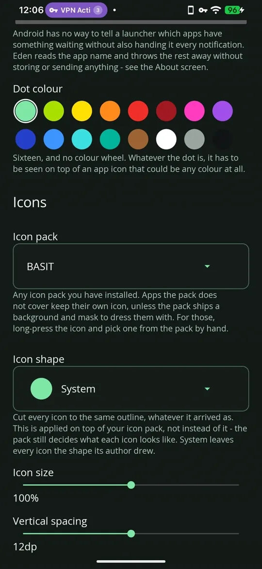 Notification dots