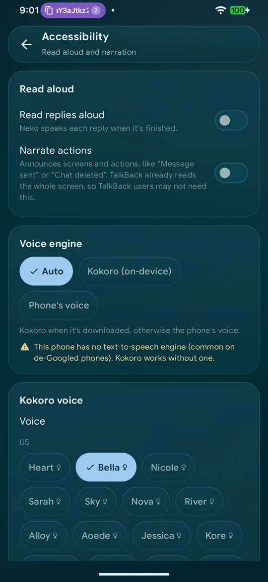 Read aloud with Kokoro